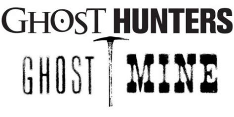 The Ghost Hunters Logo Is Shown In Black And White
