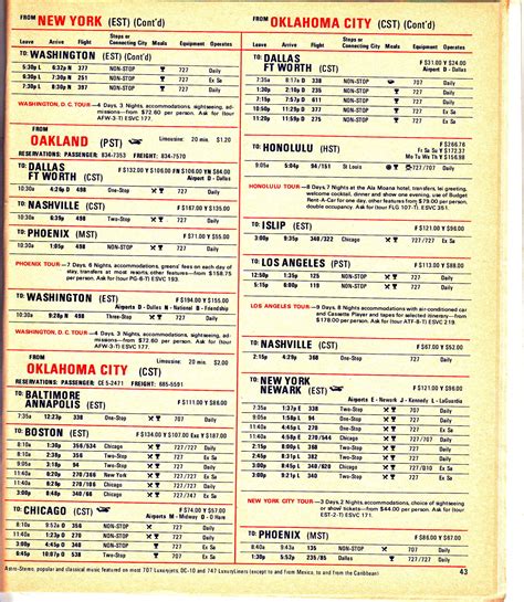 American Airlines Old Timetable - FlyerTalk Forums