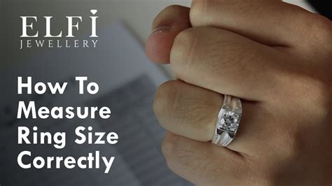 How to measure what size ring you are. TUTORIAL How to Measure Your Ring Size Correctly - Elfi Jewellery - YouTube