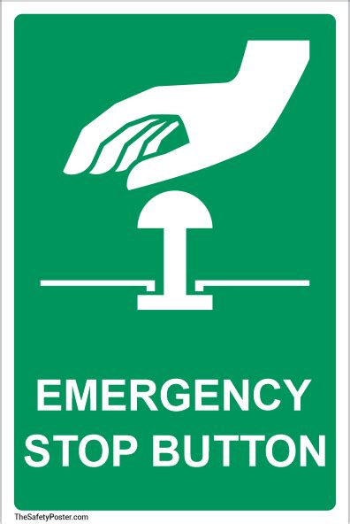Emergency Stop Button Meaning Emergency Stop Button Sign Emergency