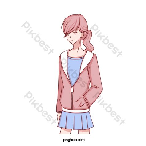 long haired girl beautiful character illustration png images eps free download pikbest