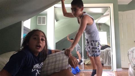 Pillow Fight Jumping Off Bed Rolling Of Bed GONE WRONG YouTube