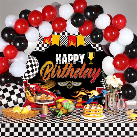 Buy 67 Pieces Race Car Birthday Decorations Happy Birthday Racing Car