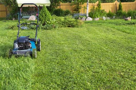 Mowing Lawns Lawn Mower On Green Grass Mower Grass Equipment Mowing