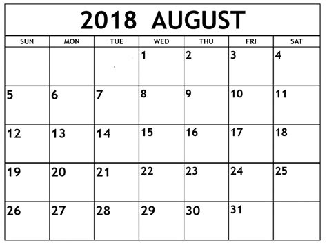 Pngkit selects 188 hd 2018 calendar png images for free download. August 2018 Calendar Holidays USA UK Malaysia Singapore ...