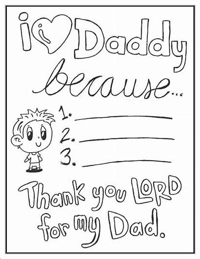 Coloring Father Dad Pages Daddy Because Activity