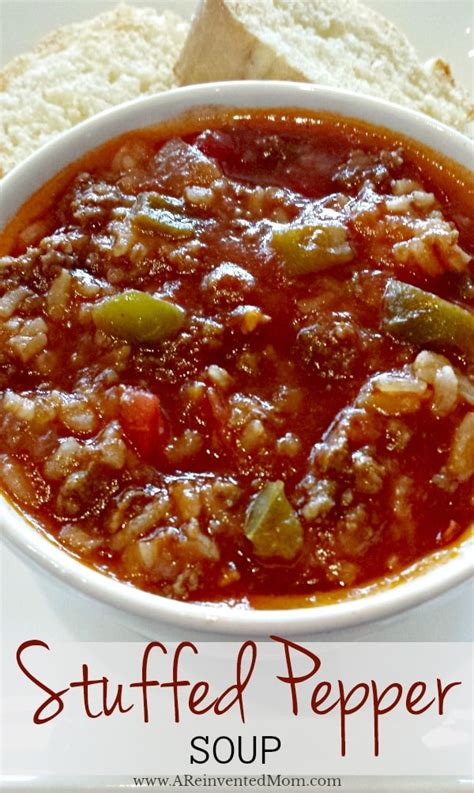 Stuffed Pepper Soup ~ A Reinvented Mom