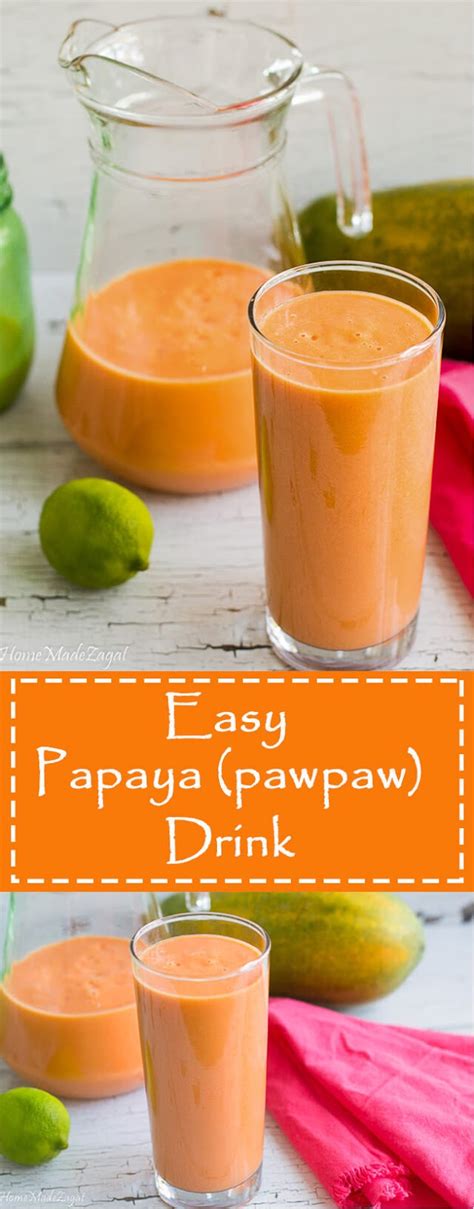 Pawpaw Papaya Drink Home Made Zagat