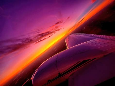 Synthwave Sunset Plane View 4k Wallpaperhd Nature Wallpapers4k
