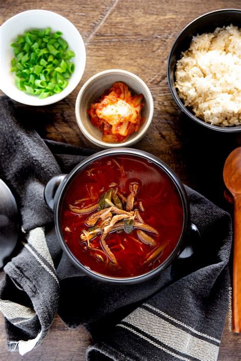 Yukgaejang Spicy Beef Soup My Korean Kitchen