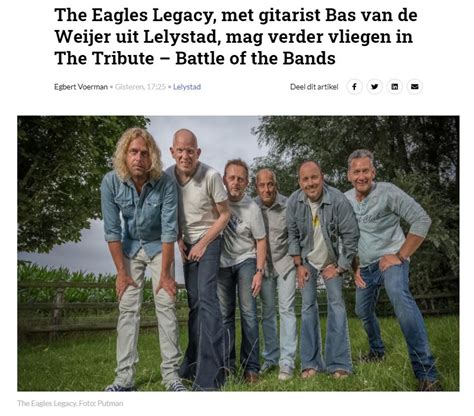 The Tribute Artikel In De Flevopost Eagles Tribute Band The Eagles Legacy