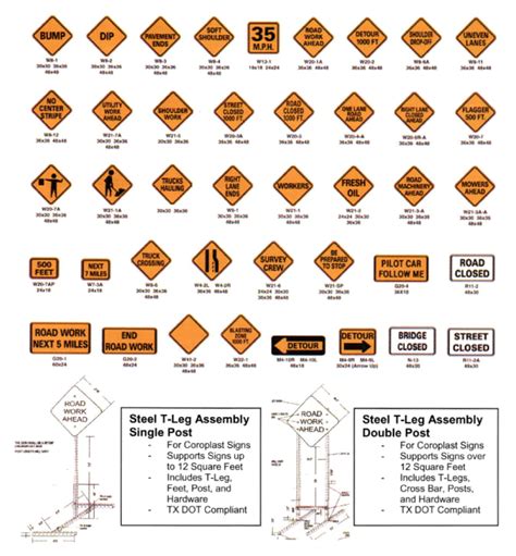Safe Lane Traffic Supply Work Zone Signs