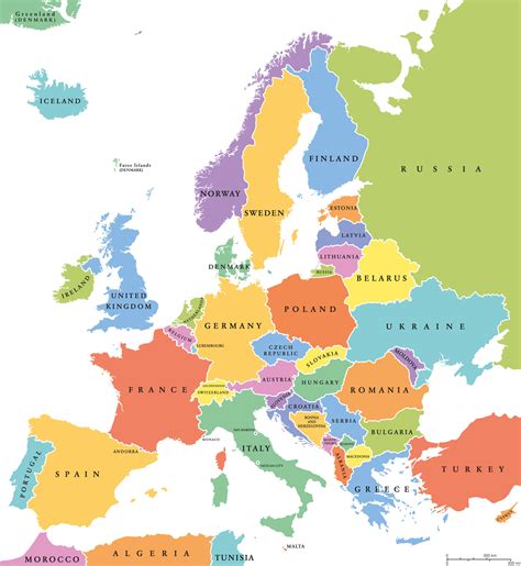 European Continentmap Of Europe Mappr