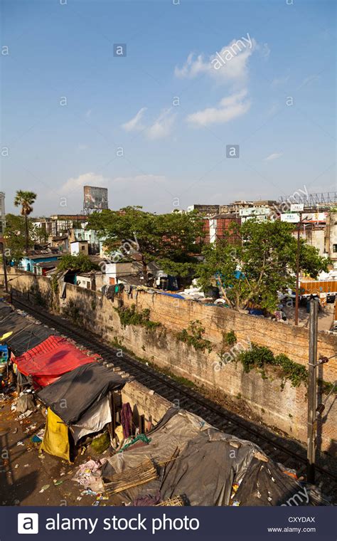 View Over Kolkata Near The Howrah Bridge India Stock Photo Alamy