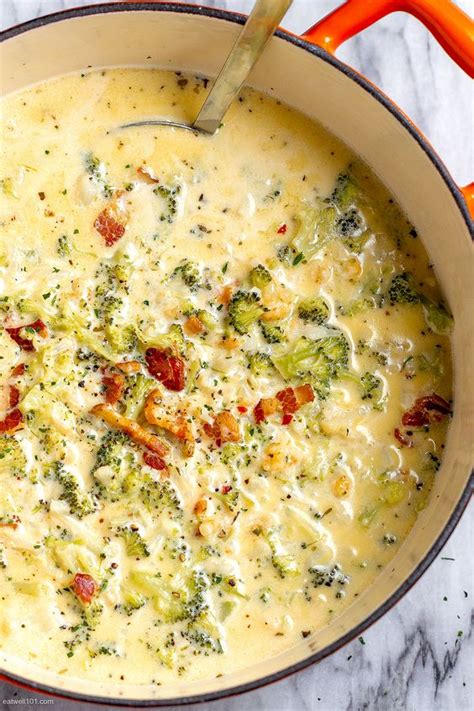 Broccoli Cauliflower Cheese Soup With Bacon Cozy Recipes