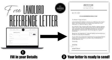 Free Landlord Reference Letter Template Generator On A Pdf