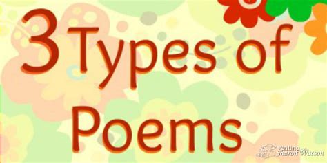 3 Types Of Poems For Poetry Month
