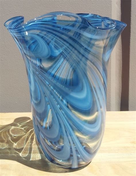 Murano Glass Hand Blown Art Blue Blown Glass Art Glass Blowing Hand Blown Glass