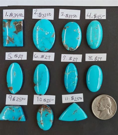 Beautiful Blue Turquoise Cabochons With Shiny Pyrite These Are Very