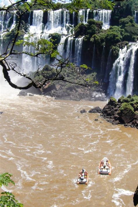 Iguazu Falls On The Border Of Brazil And Argentina Stock