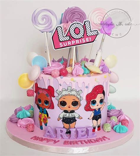Birthday invitations and then start gathering your l.o.l. Celebrate with Cake!: LOL Surprise Two Sided single tier Cake