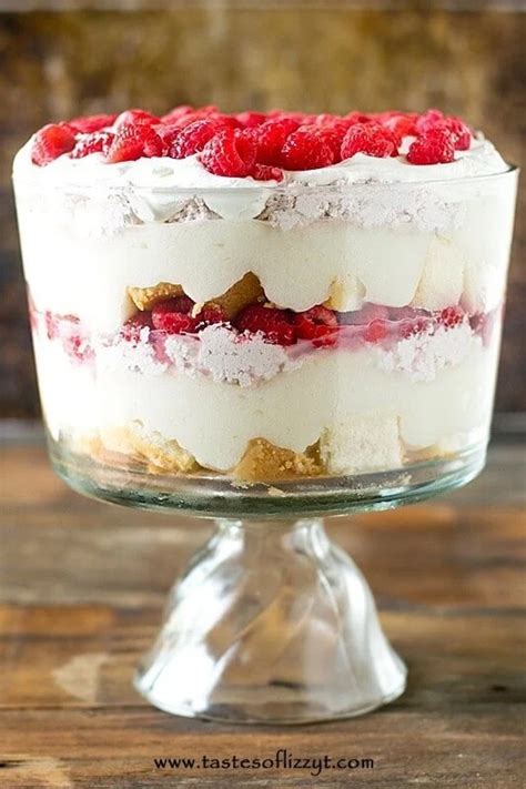 White Chocolate Raspberry Trifle Easy Dessert Recipe With Cake