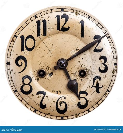 Vintage Clock Face Isolated On White Background Stock Image Image Of