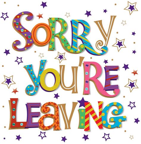 Sorry You're Leaving Greeting Card (LD-MWE60030/55 ...