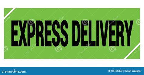 Express Delivery Text On Green Black Grungy Stamp Sign Stock