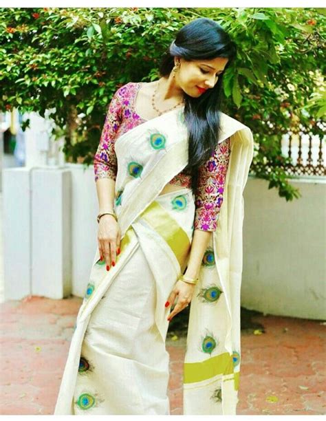 Saree Blouse Neck Designs Blouse Designs Kerala Kasavu Saree Mundu