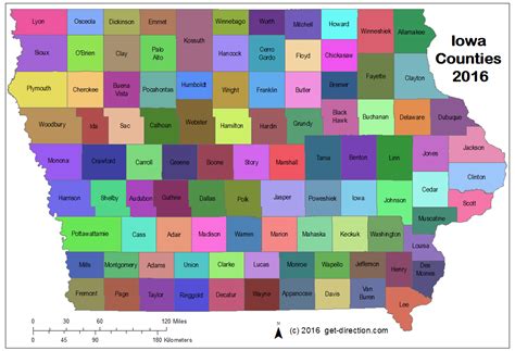 Iowa Map Of Counties With Names United States Map