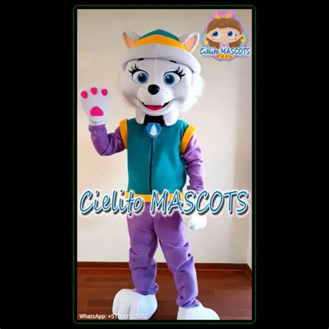Everest Mascot Paw Patrol Costume Cosplay Mascotte Halloween Cielito