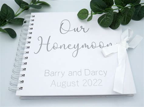 Our Honeymoon Photo Album Personalised Honeymoon Scrapbook Etsy
