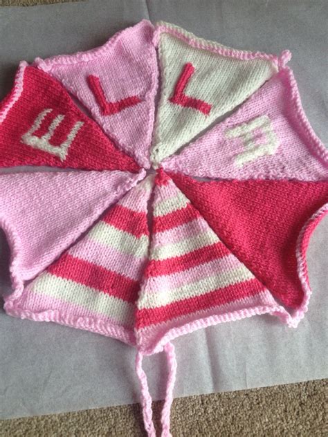 Pretty Pink Ella Bunting Knitted Bunting Pretty In Pink Knits