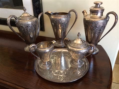 I Have An Antique Silver Tea Serving Set On The Bottom Of Each Piece It Says Wilcox Sp Co