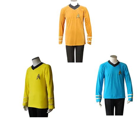 Cosplay Stars Tos The Original Series Trek Kirk Shirt Uniform Costume