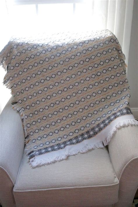 Swedish Weaving Afghan Throw Heirloom Baby Blanket By Lovehuck