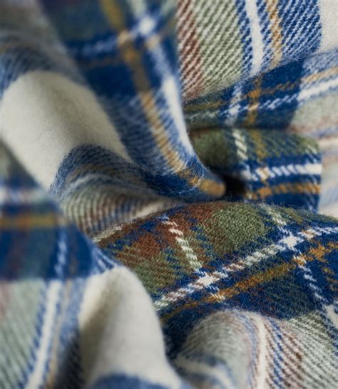 Muted Blue Traditional Pure Wool Throw Woolovers Uk