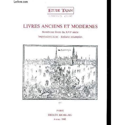Catalogue De Vente Aux Encheres Livres Anciens Et Modernes Nombreux
