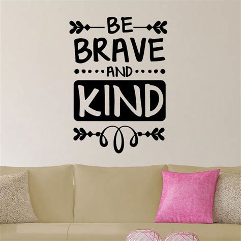 Be Brave And Kind Vinyl Wall Decal Cosmic Frogs Vinyl