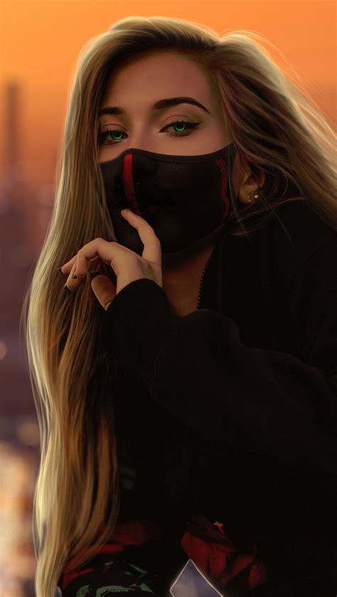 Das Gleiche Talentiert Sieg Beautiful Masked Girl Bild Hulahoop Sei Ruhig