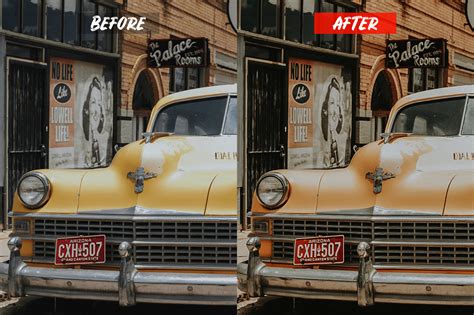 Sample before and after photos are shown below. Vintage Lightroom Presets in Creative Store on Yellow ...