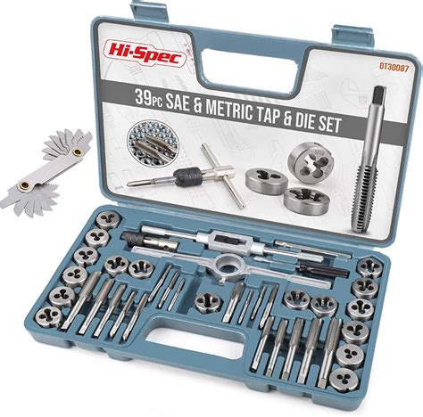 Hi Spec 39 Piece Sae And Metric Tap And Die Set Complete M3 To M12 4 To
