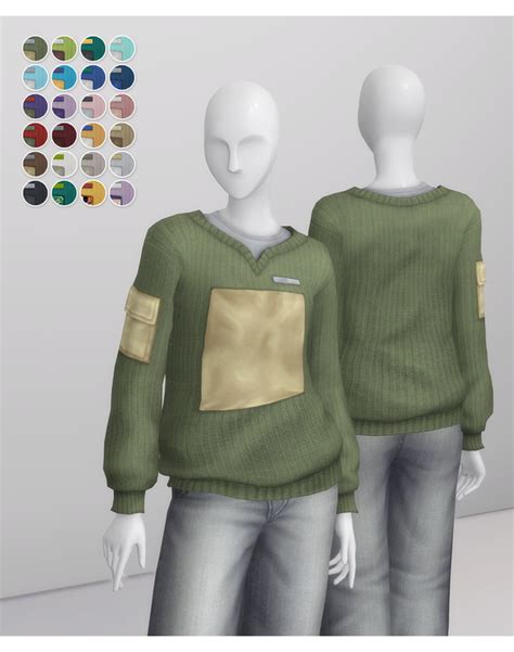 Basic Sweater V 24 Color Rustys On Patreon Sims 4 Mm Cc Sims Four
