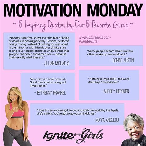 Motivation Monday 5 Inspiring Quotes Ignitegirls Fitness Monday