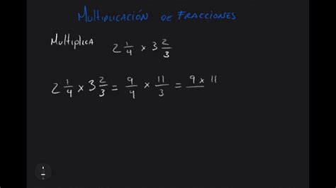 Multiplicación De Fracciones Números Racionales Matematicas Youtube