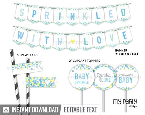 Baby Sprinkle Party Blue Printable Baby Shower Games My Party Design