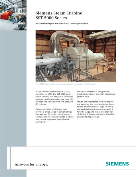 Siemens Steam Turbine Sst Series