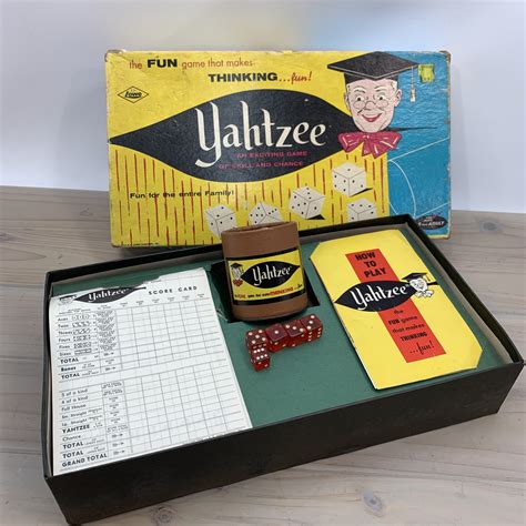 Vintage Yahtzee Game Vintage Game Night Games Etsy