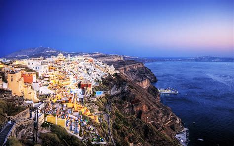 Santorini Greece Hd Wallpaper Background Image